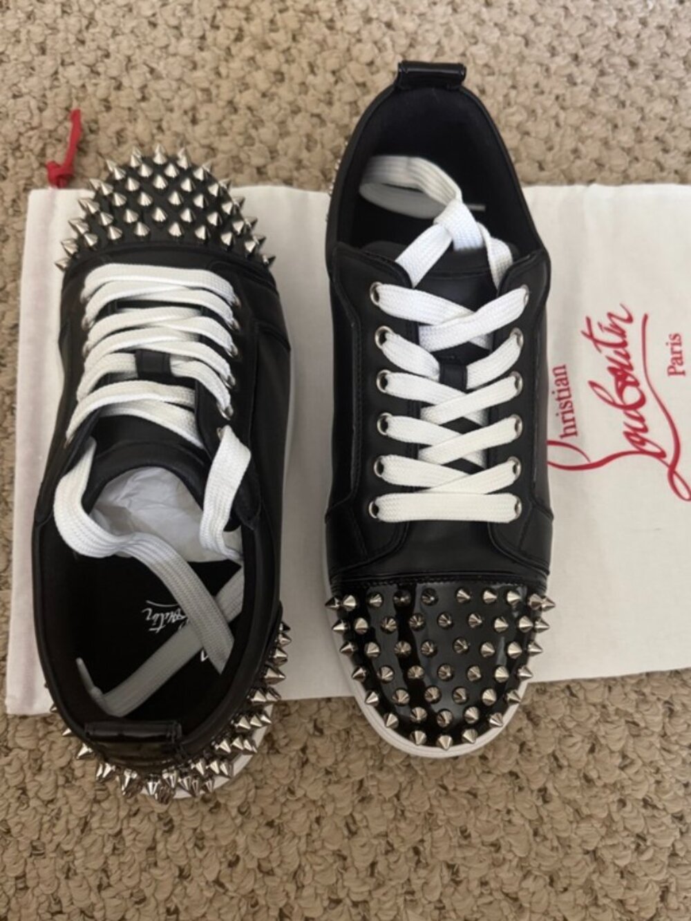Christian Louboutin - Louise Junior Spikes Flat Sneaker - BRAND NEW! NEVER WORN!